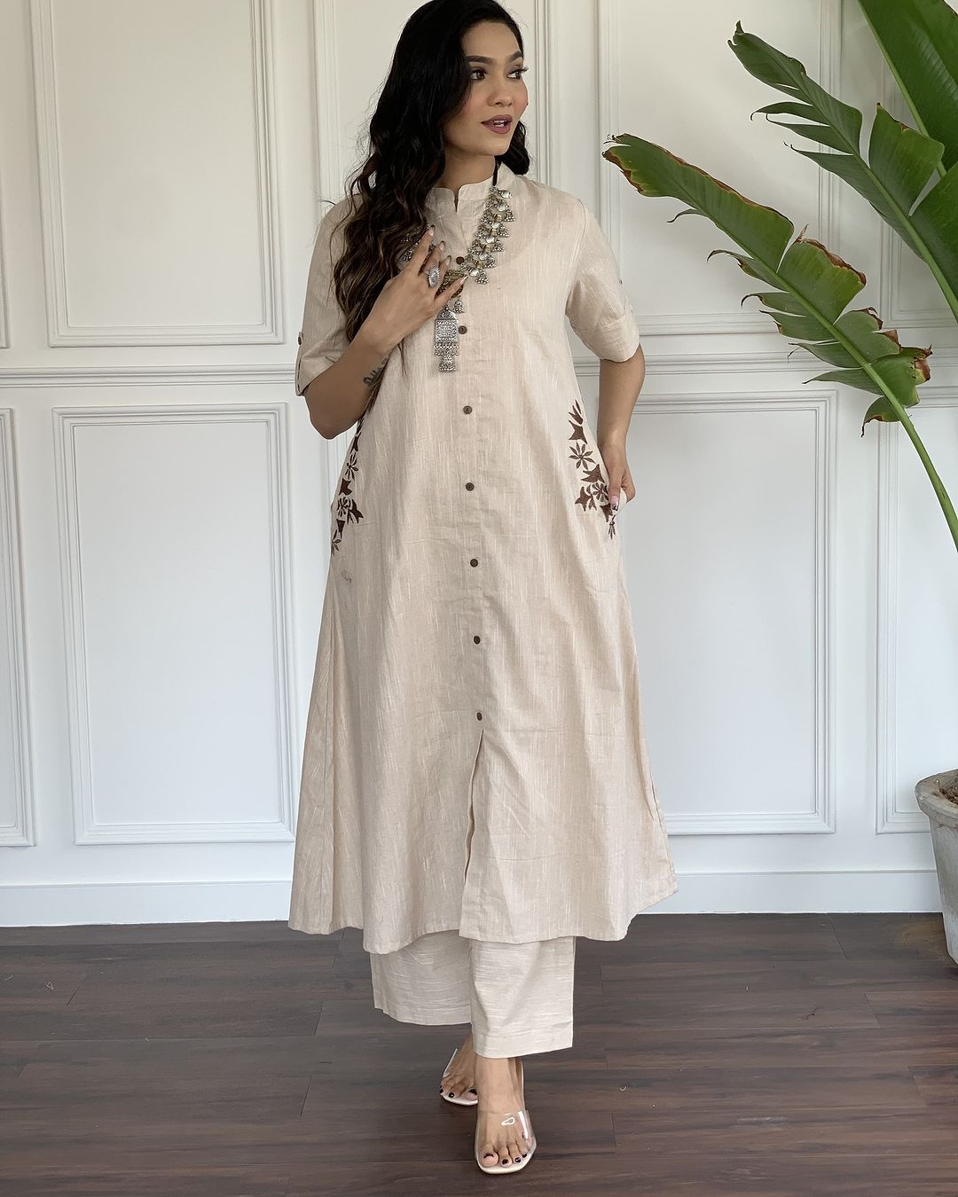 South Cotton Aline Kurta Set