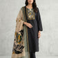 Midnight Bloom Printed Cotton Kurta Set with Dupatta