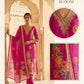 Magenta Bloom Floral Printed Silk Suit Set