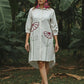 Ivory Blossom Embroidered Shirt Dress