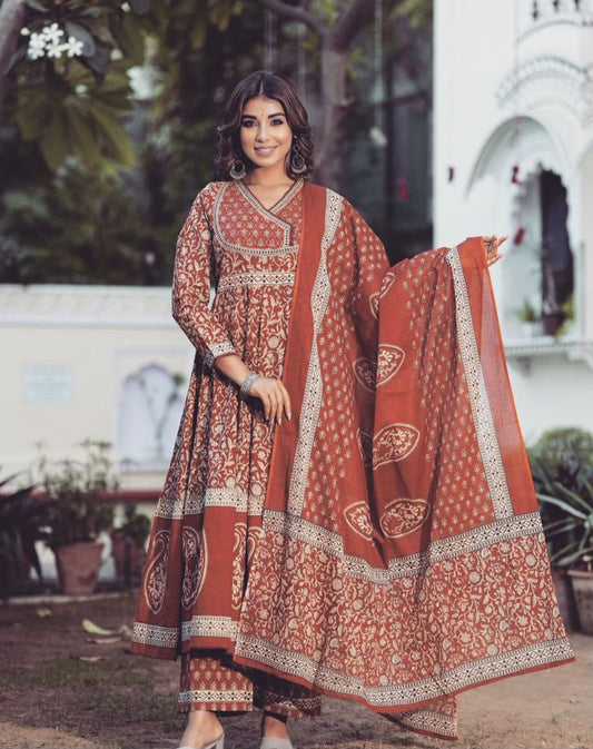 Anarkali dress with dupatta