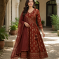 Anarkali Style Kurti Angrakha Pattern Pant Duppatta
