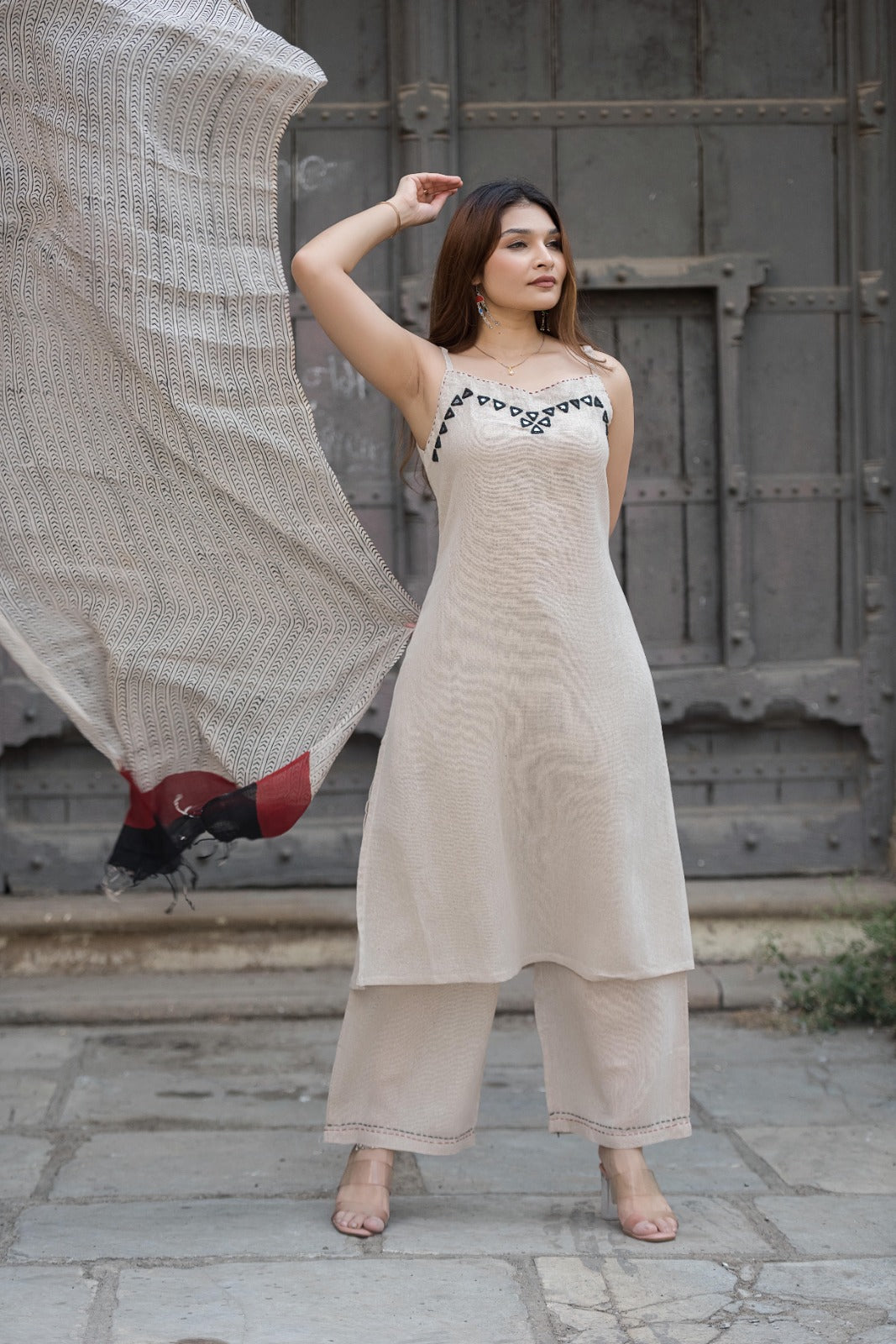 Jute Spaghetti Top with Palazzo