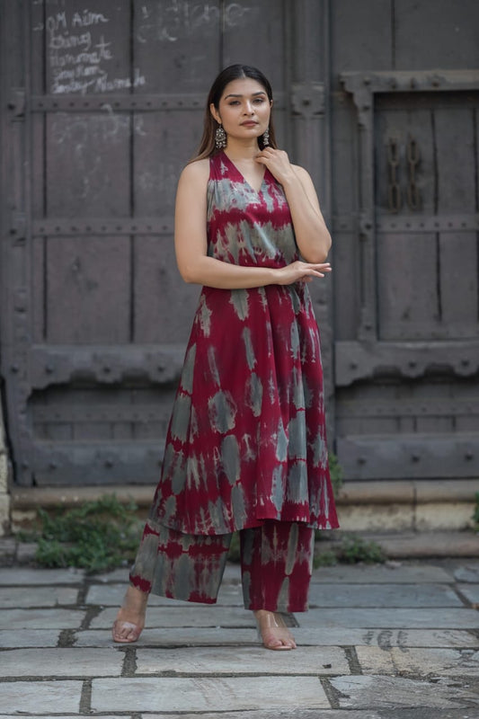 Tie-Dye Grezza Fabric Kurti Palazzo