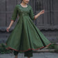 Anarkali yog mirror work with culottes