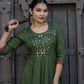 Anarkali yog mirror work with culottes