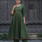 Anarkali yog mirror work with culottes