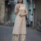 Hand block Stripe Spaghetti  Top & Palazzo